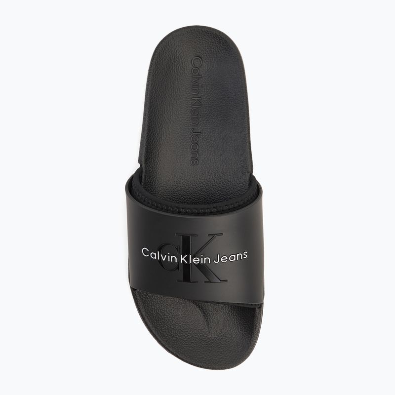 Férfi Calvin Klein YM0YM00361 Slide Rubber Neoprene Monologo fekete flip-flopok 5