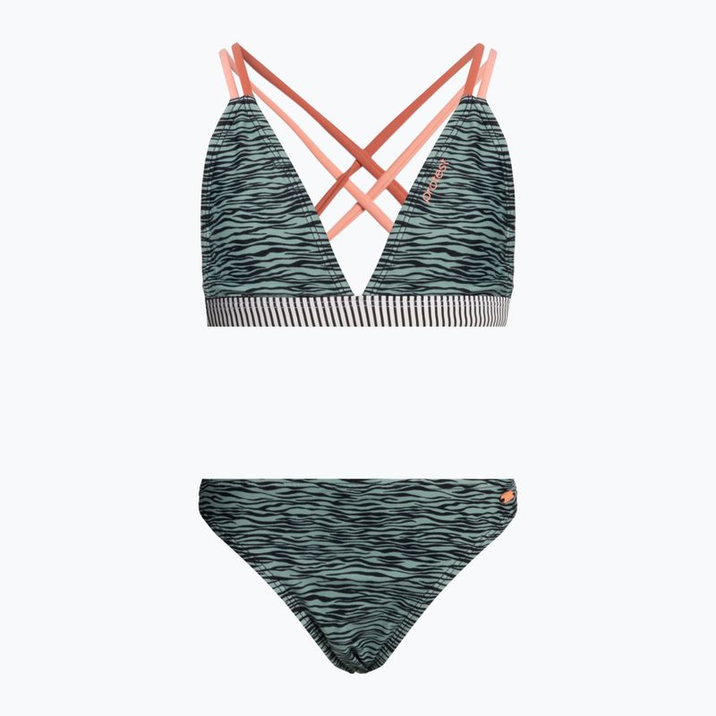 Gyermek kétrészes fürdőruha Protest Prteva Triangle bikini zöld P7913721