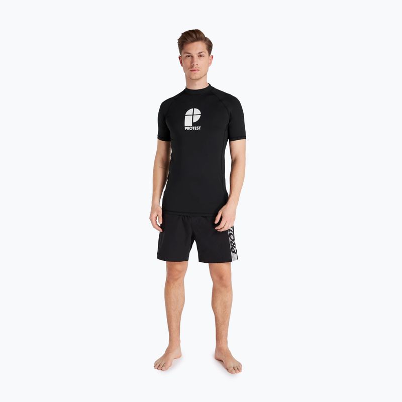 Férfi edző póló Protest Prtcater rashguard SS fekete P7797200 2