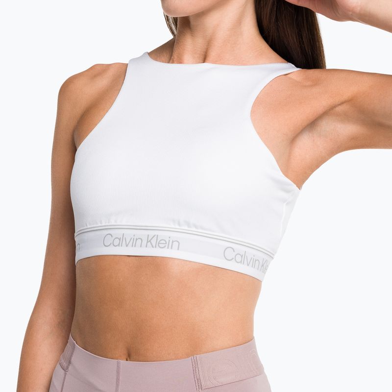 Calvin Klein Medium Support YAF fényes fehér fitness melltartó 4