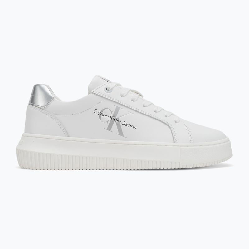 Calvin Klein női cipő YW0YW01224 Cupsole Mono Lth Wn fehér/ezüst 2