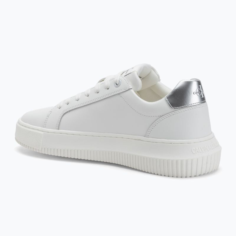 Calvin Klein női cipő YW0YW01224 Cupsole Mono Lth Wn fehér/ezüst 3