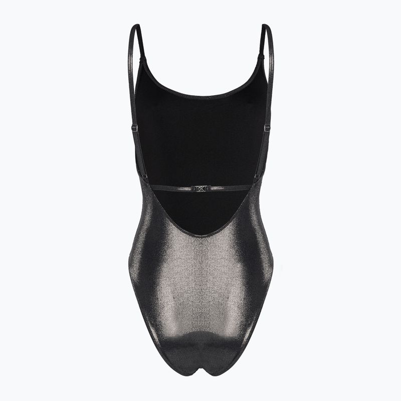 Női Calvin Klein Scoop Back egyrészes fürdőruha Fekete 2