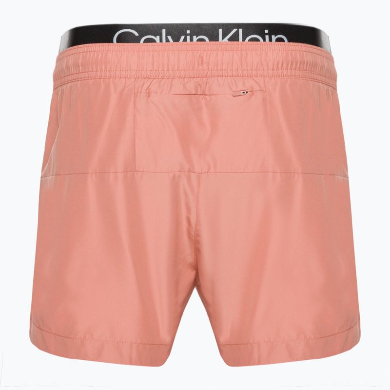 Férfi Calvin Klein Short Double Wb rózsaszínű fürdőruha 2