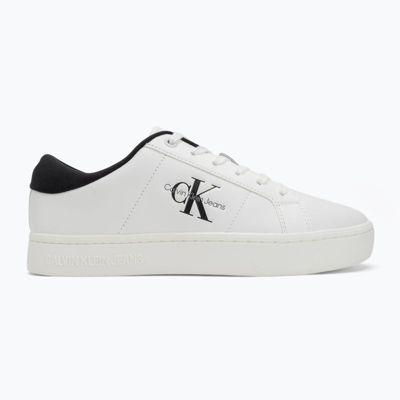 Calvin Klein női cipő YW0YW01444 Classic Cupsole Lowlaceup Lth Wn világos fehér/fekete 2