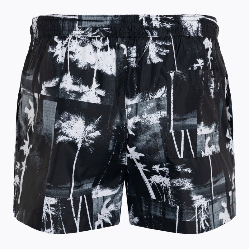 Férfi úszónadrág Calvin Klein Short Drawstring-Print palm black 2