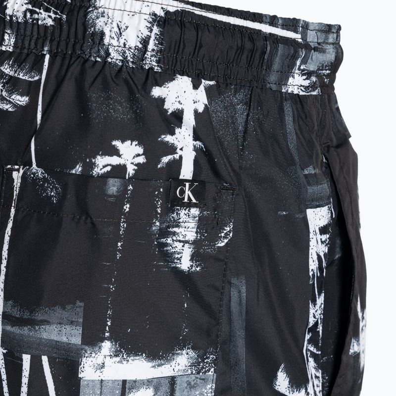 Férfi úszónadrág Calvin Klein Short Drawstring-Print palm black 4