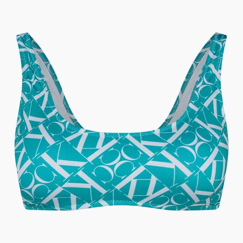 Bikini felső Calvin Klein Bralette-RP Print monogram blue