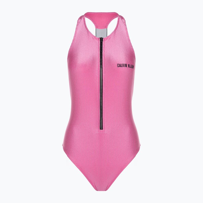 Női egyrészes fürdőruha Calvin Klein Racerback One Piece bold pink