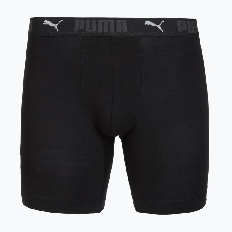 Férfi boxer nadrág Cotton Long 2 pack black 2