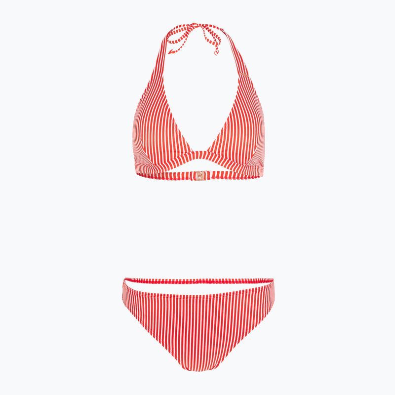 Női kétrészes fürdőruha O'Neill Marga Cruz Bikini piros egyszerű csíkozású bikini