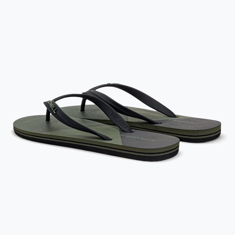 Férfi O'Neill Profile Color Block mély zuzmó zöld flip flopok 3