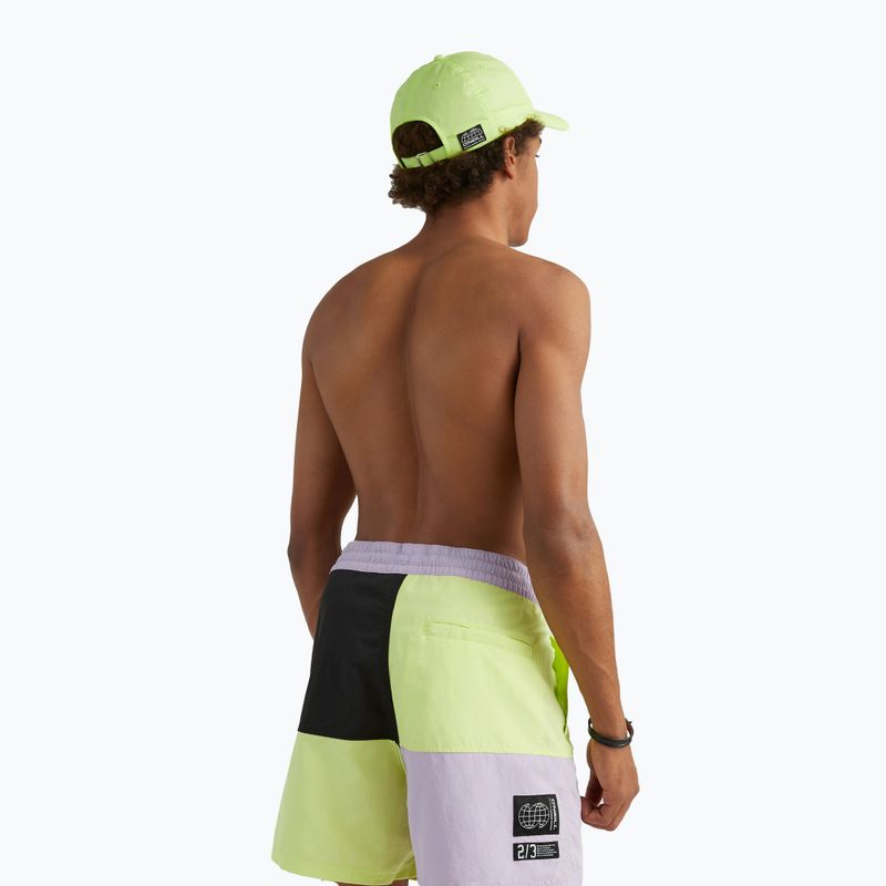 Férfi O'Neill Wilder Colorblock 16'' sunny lime színes blokkos úszónadrág 4