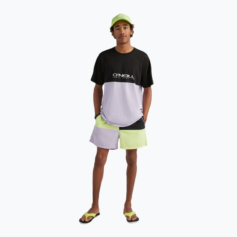 Férfi O'Neill Wilder Colorblock 16'' sunny lime színes blokkos úszónadrág 7