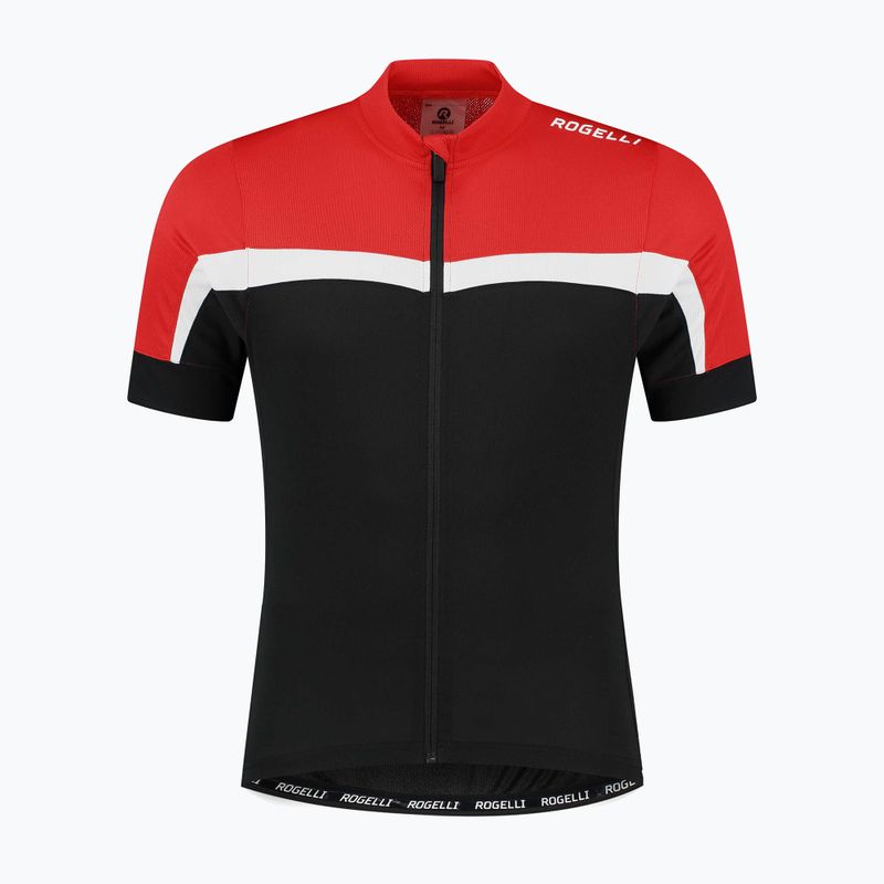 Férfi kerékpáros póló Rogelli Course black/red/white 3