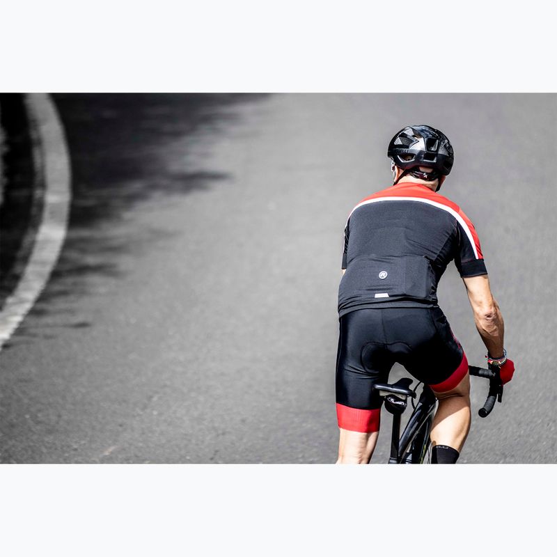 Férfi kerékpáros póló Rogelli Course black/red/white 8