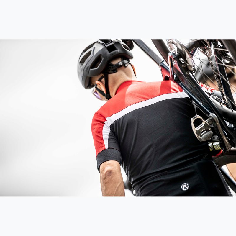 Férfi kerékpáros póló Rogelli Course black/red/white 9