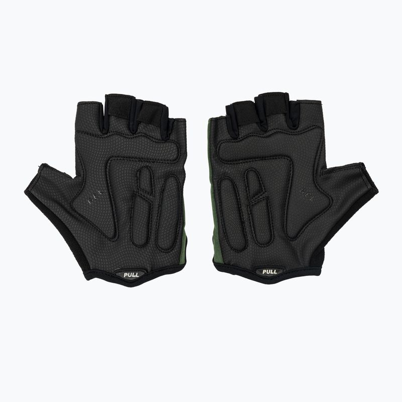 Rogelli Essential fekete/zöld férfi kerékpáros kesztyű 3