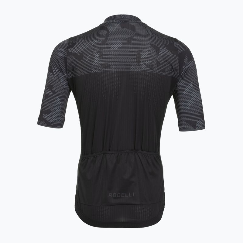 Férfi kerékpáros mez Rogelli Camo Jersey black/grey 2