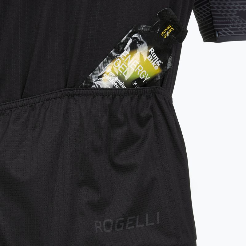 Férfi kerékpáros mez Rogelli Camo Jersey black/grey 4