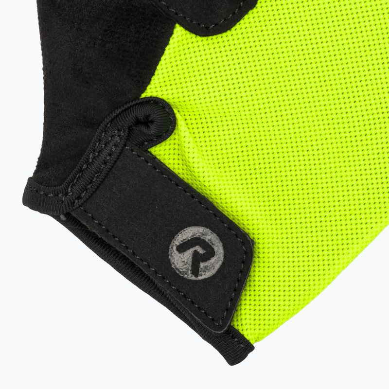 Rogelli Core Jr gyermek kerékpáros kesztyű fluor sárga 4