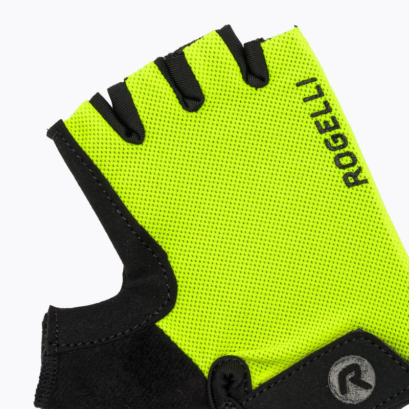 Rogelli Core Jr gyermek kerékpáros kesztyű fluor sárga 5