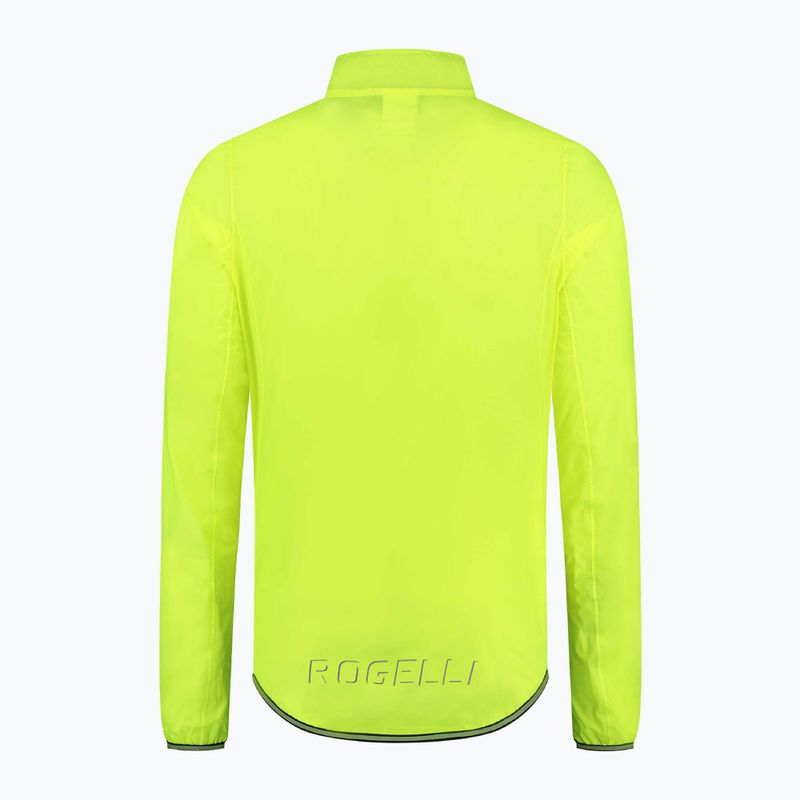 Férfi kerékpáros dzseki Rogelli Essential Rain fluorescent yellow 5