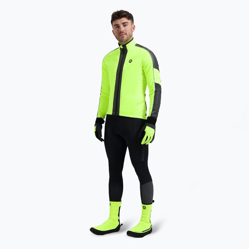 Férfi kerékpáros kabát Rogelli Essential Winter Hi Vis yellow 2