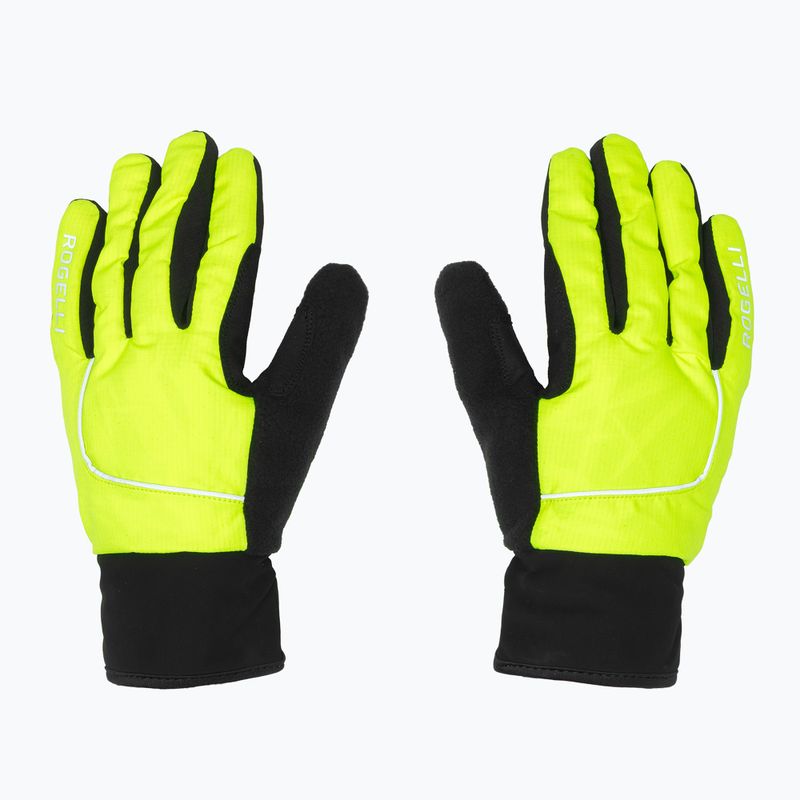 Férfi kerékpáros kesztyű Rogelli Essential Winter Waterproop fluorescent yellow 2