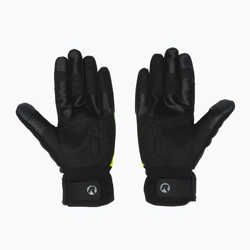 Férfi kerékpáros kesztyű Rogelli Essential Winter Waterproop fluorescent yellow 3