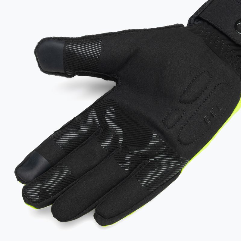 Férfi kerékpáros kesztyű Rogelli Essential Winter Waterproop fluorescent yellow 4