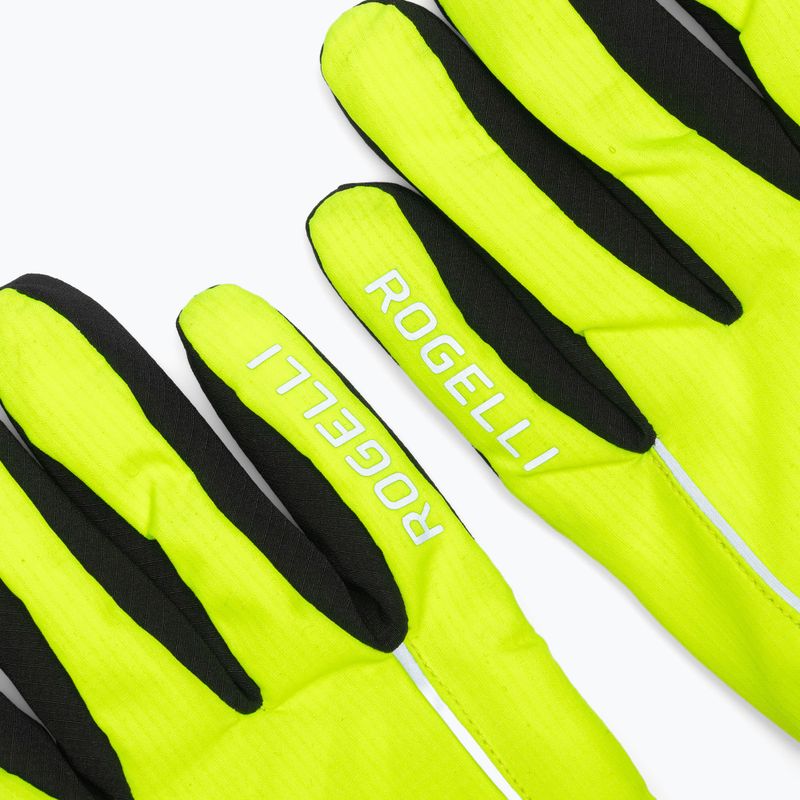 Férfi kerékpáros kesztyű Rogelli Essential Winter Waterproop fluorescent yellow 5