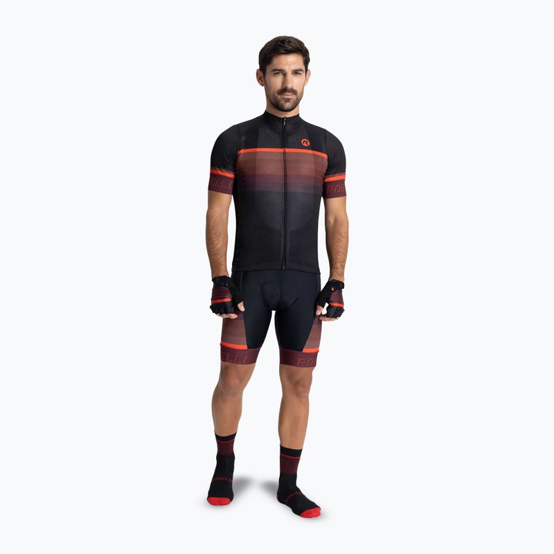 Rogelli Hero II férfi kerékpáros mez piros / bordeaux / fekete 2