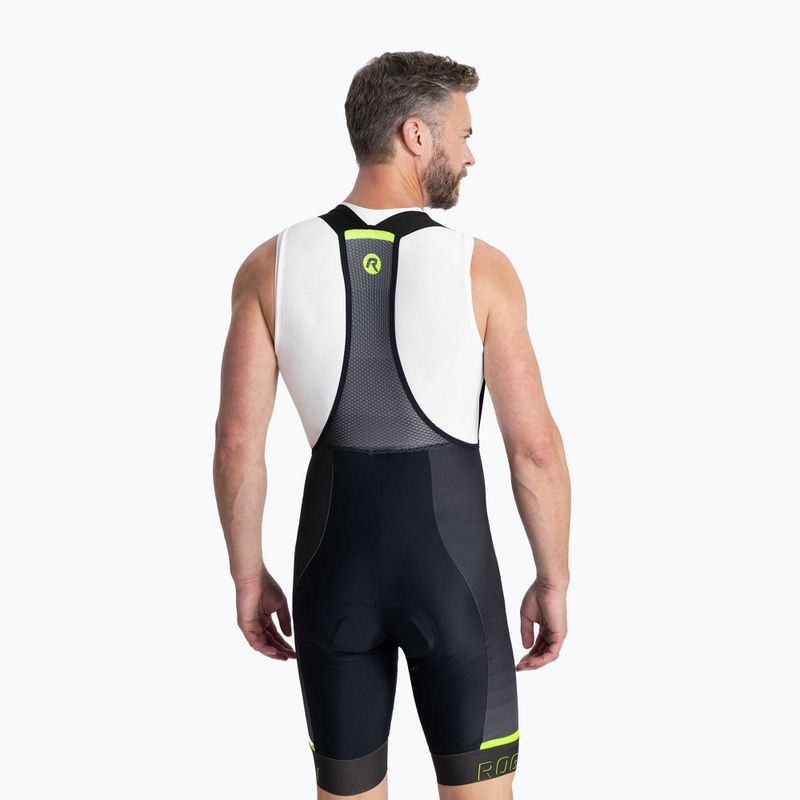 Férfi kerékpáros rövidnadrág Rogelli Hero II Bib Short yellow/grey/black 2