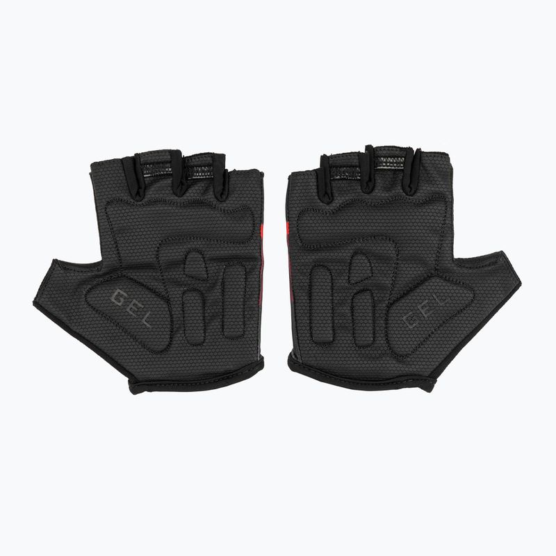 Rogelli Hero II férfi kerékpáros kesztyű fekete/piros/bordó 3