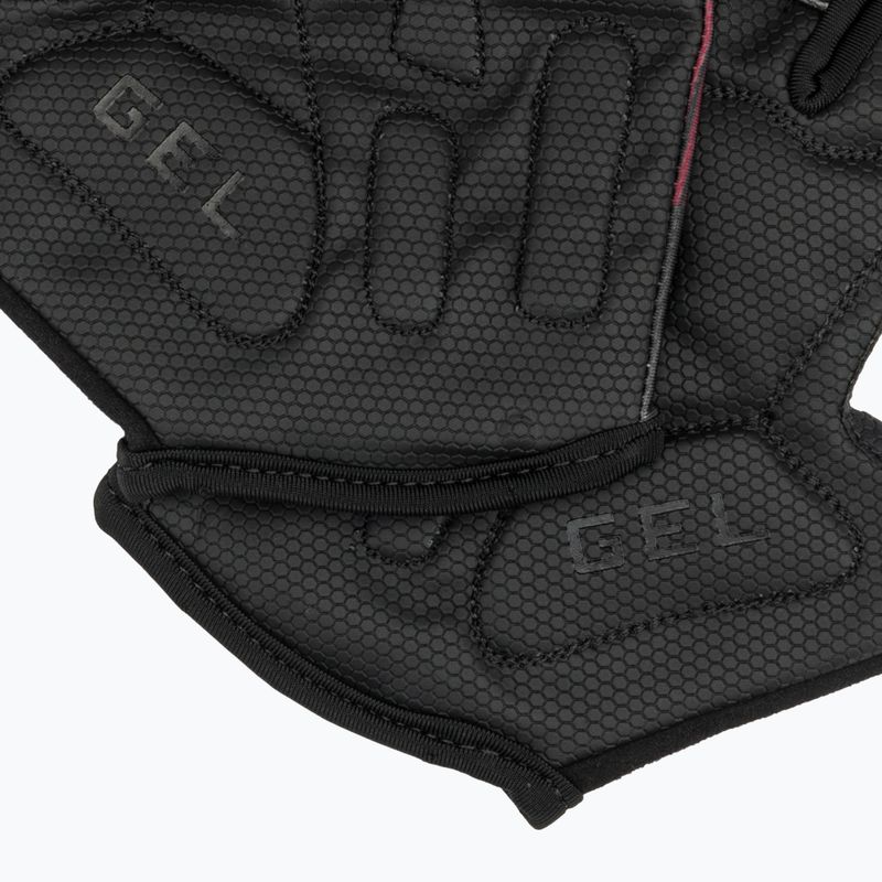 Rogelli Hero II férfi kerékpáros kesztyű fekete/piros/bordó 7