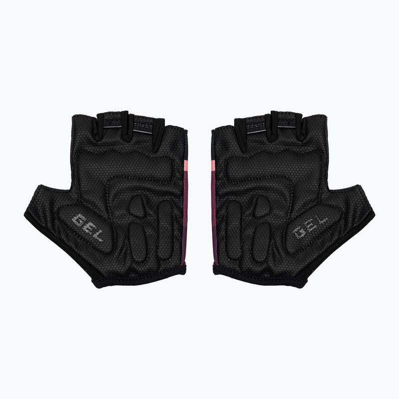 Női kerékpáros kesztyű Rogelli Impress II burgundy/coral/black 3