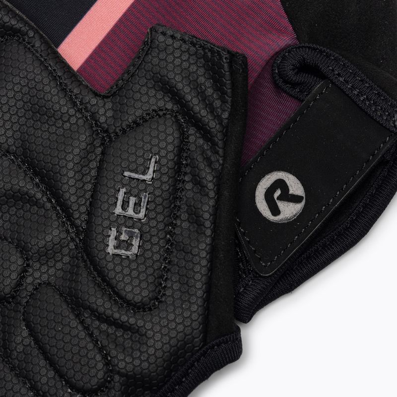 Női kerékpáros kesztyű Rogelli Impress II burgundy/coral/black 5