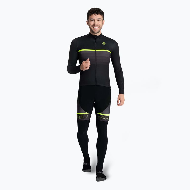 Longsleeve rowerowy męski Rogelli Hero II black/fluor 2