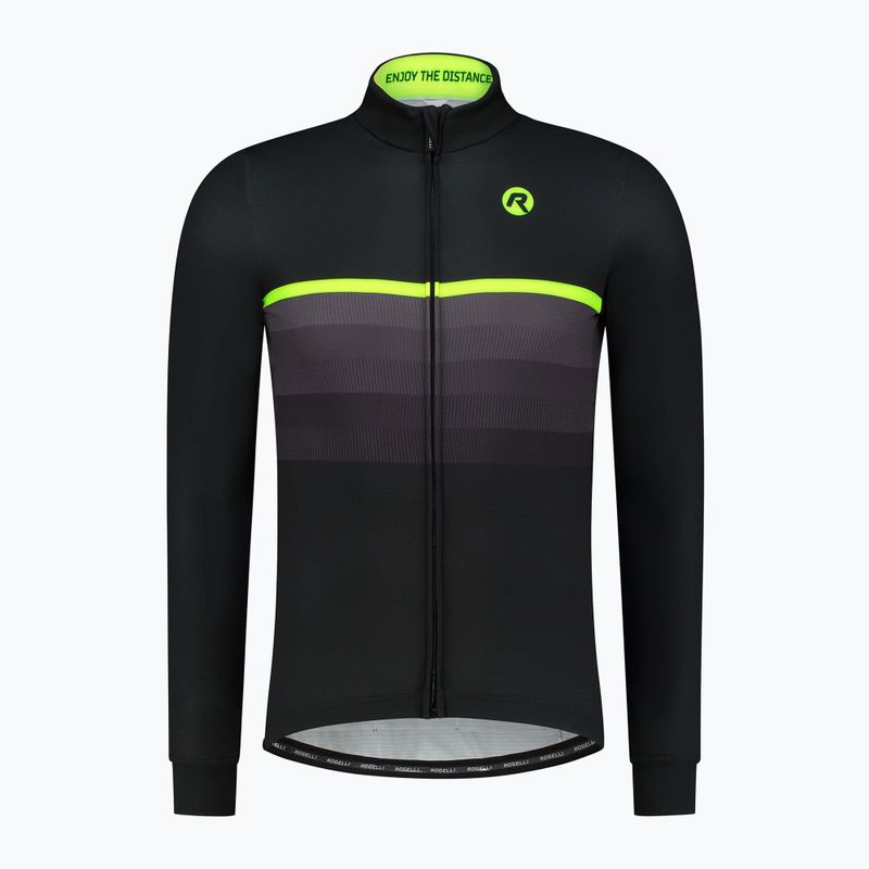 Longsleeve rowerowy męski Rogelli Hero II black/fluor 5