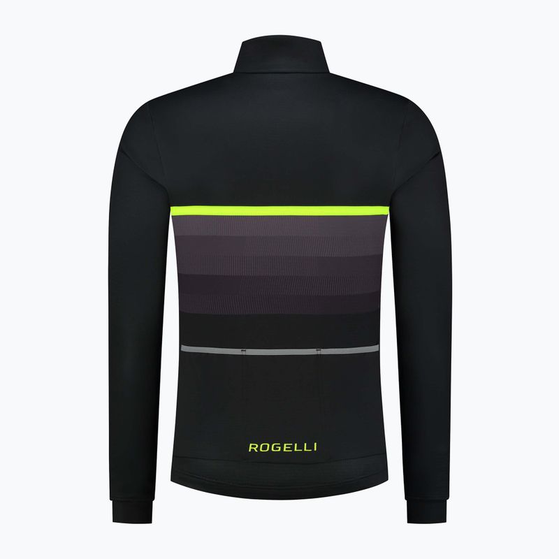 Longsleeve rowerowy męski Rogelli Hero II black/fluor 6