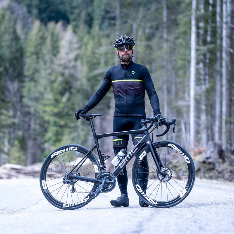 Longsleeve rowerowy męski Rogelli Hero II black/fluor 8