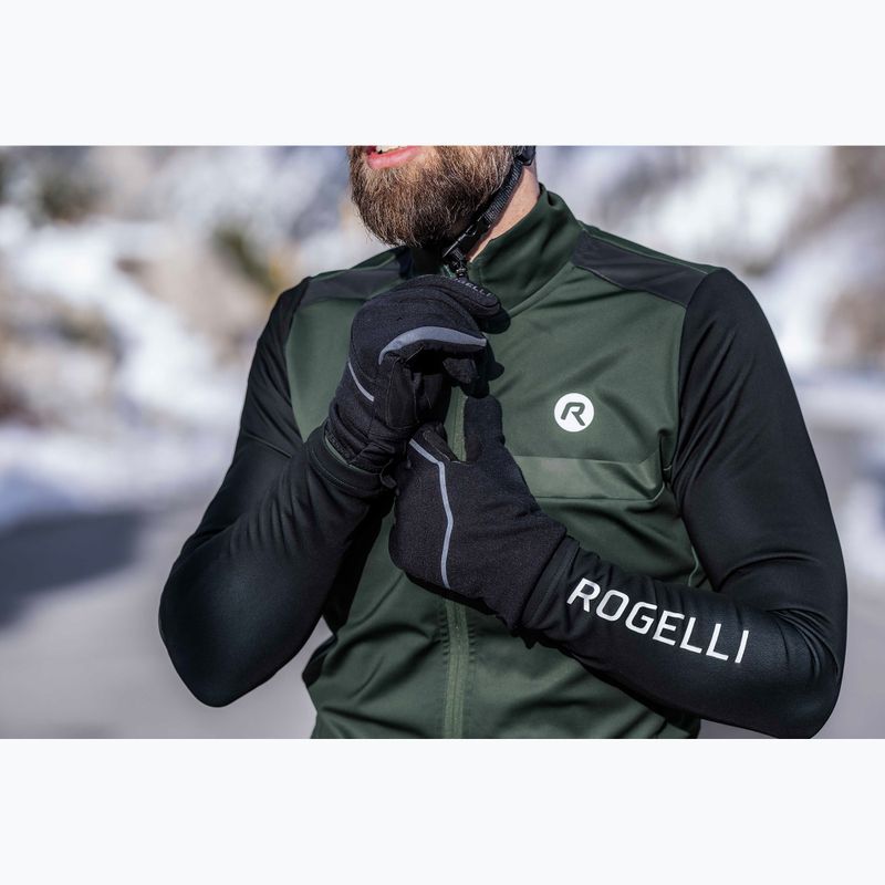 Kesztyű rowerowe férfi Rogelli Apex Winter Windproof black 4