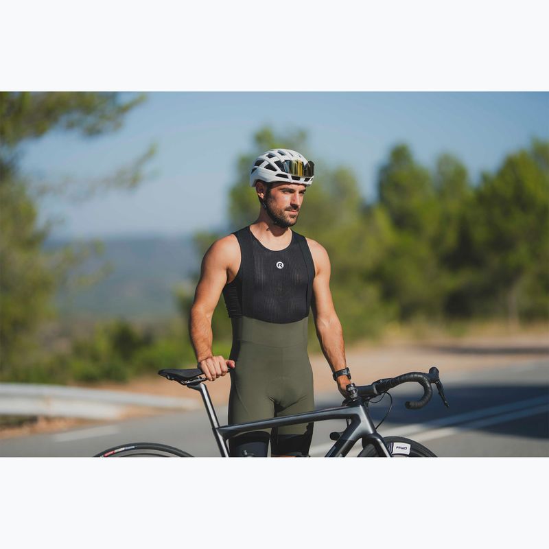 Rogelli Signature Bib rövid férfi kerékpáros rövidnadrág zöld 7