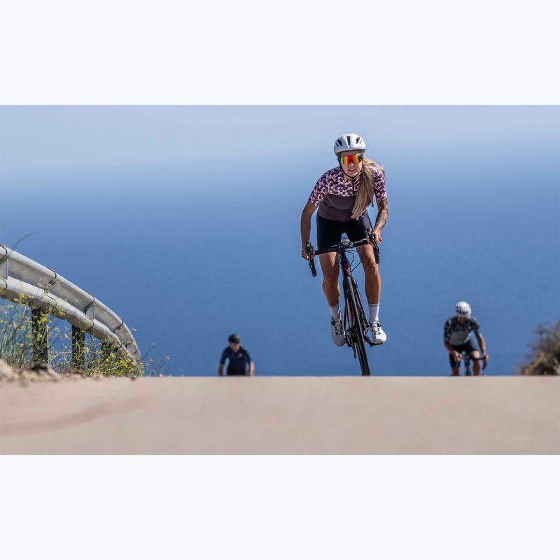 Női kerékpáros póló Rogelli Essential Graphic burgundy/coral 6