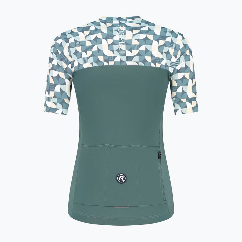 Női kerékpáros póló Rogelli Essential Graphic mint/yellow 5