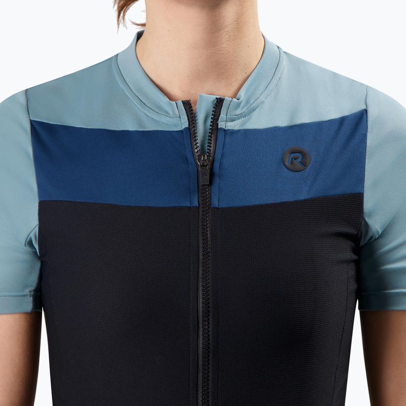 Női kerékpáros mez Rogelli Core Block W black/blue/dark blue 3