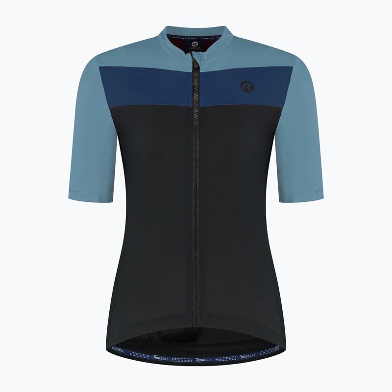 Női kerékpáros mez Rogelli Core Block W black/blue/dark blue 6