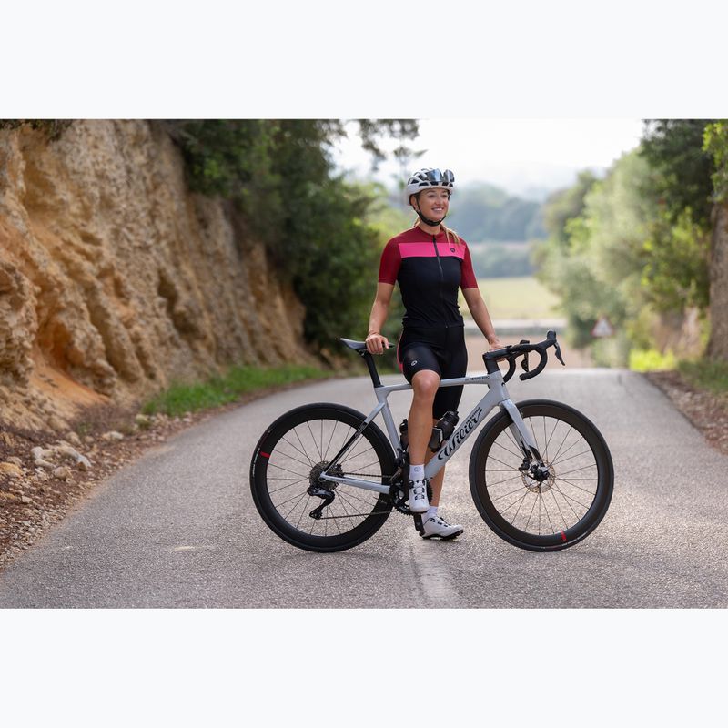 Női kerékpáros mez Rogelli Core Block W black/bordeaux/pink 9