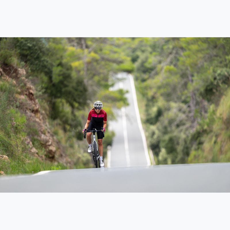 Női kerékpáros mez Rogelli Core Block W black/bordeaux/pink 11